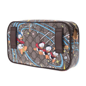 Gucci Bag Disney Waist GG Canvas Belt Supreme Collaboration Brown Duck Donald